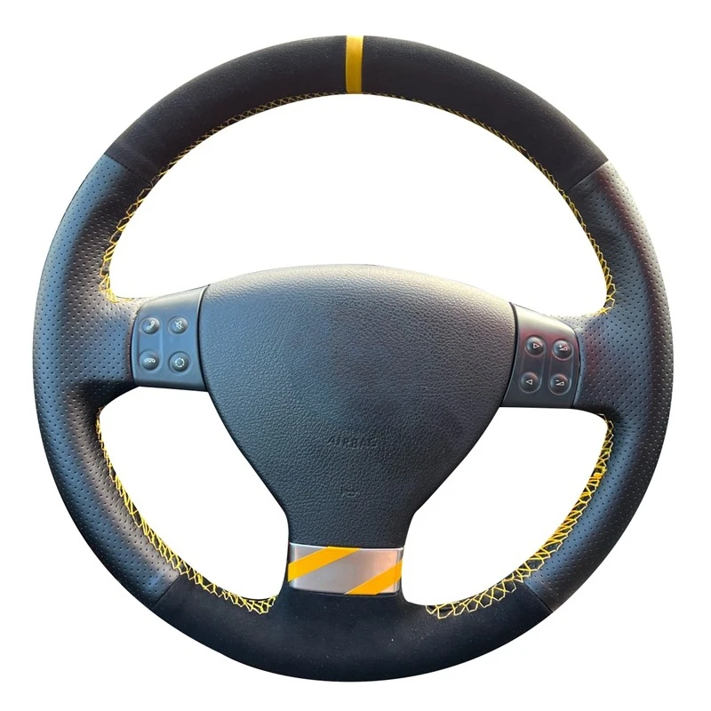 

Чехол рулевого колеса автомобиля оплетка, противоскользящая черная замша для Volkswagen VW Golf 5 (V) Golf Plus Polo Jetta Passat, вариант Tiguan