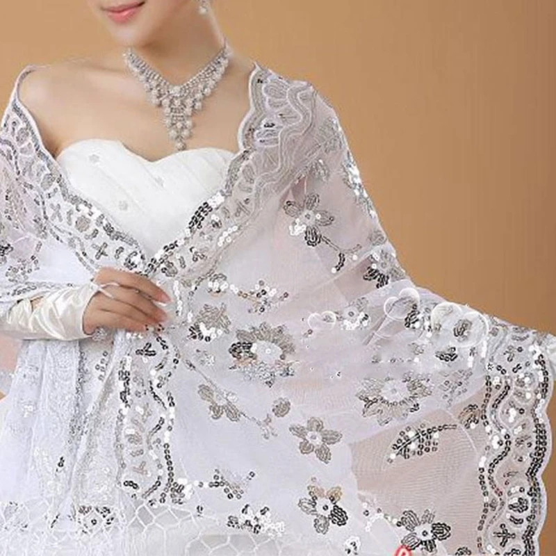 

Новое свадебное платье невесты, женское шаль Cheongsam, белое кружево, вышитое пайетками Lon