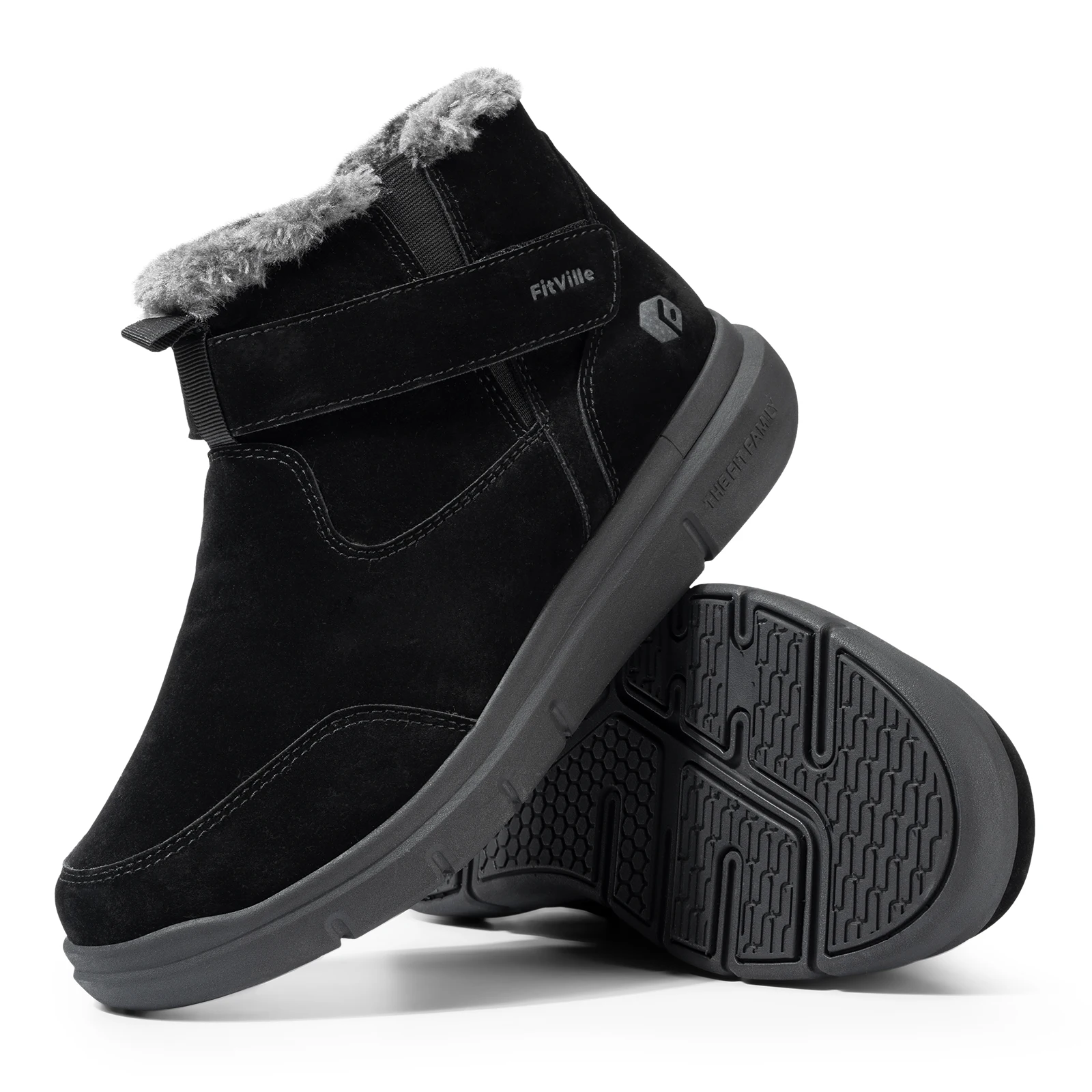 Fitville Men's Boots Winter Wide Version Outdoor Lightweight Snow