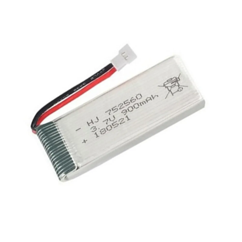 Аккумулятор 3,7 в 900 мАч 752560 для X5 X5C X5SC 8807 8807 Вт A6 A6W M68 запасные части для радиоуправляемого квадрокоптера аксессуары 3,7 в дроны литий-полимерная батарея