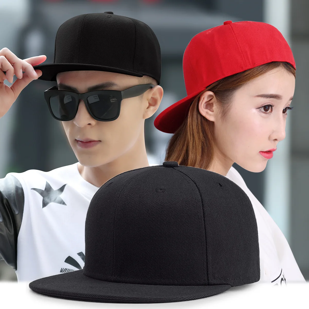 

Hip Hop Flat Edge Baseball Hat Men's and Women's Street Sunshade Duck Tongue Hat Four Seasons Versatile Leisure Street Dance Hat