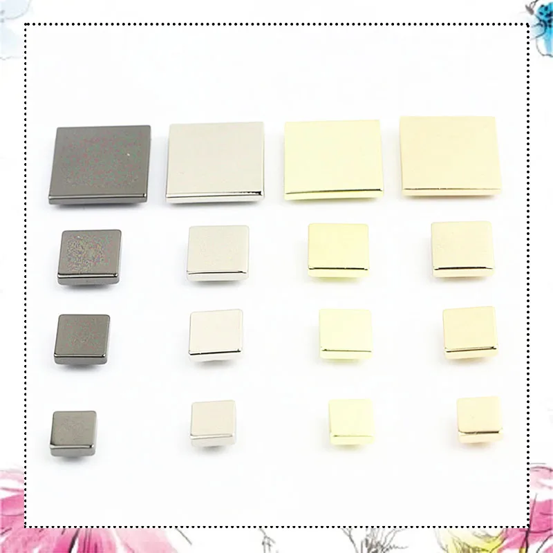 100Pcs 8/10/12/20mm Square Handbag Rivets Stud Screw Buckles Bag Nail for Leather Craft Belt Wallet Bag Deco Hardware Accessory