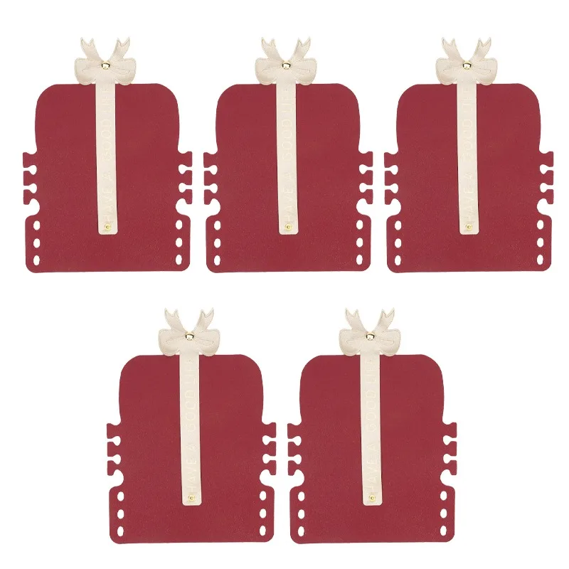 5Pcs PU Leather Gift Boxes Bag for Wedding Creative Foldable Exquisite Bowknot Candy Bags Gift Box Home Women's Glasses Bag