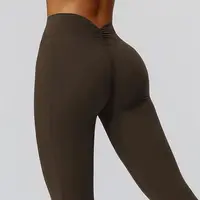 Seamless Sport Pants Women Yoga Leggings Hips Lifting Gym Leggings High Waist Fitness Leggings Bubble Butt Workout Running Pants
