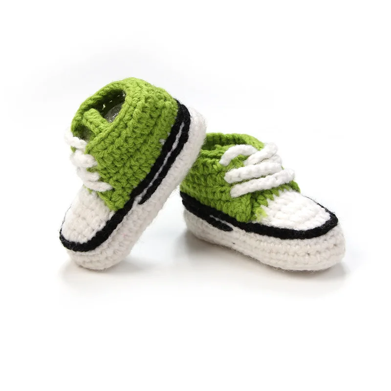 Handmade Baby Knitted Shoes for Boys Girls Soft Soled Newborn Shoes Spring Autumn Toddler Infant Boots Cute Prewalker Slippers 5