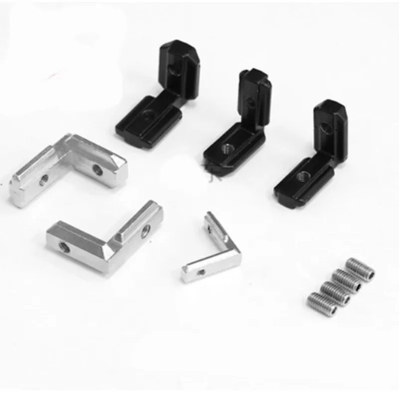 10pcs/lot L Shape Inner Corner Joint Bracket with Screw for 3030 4040 Aluminum Extrusion Profile