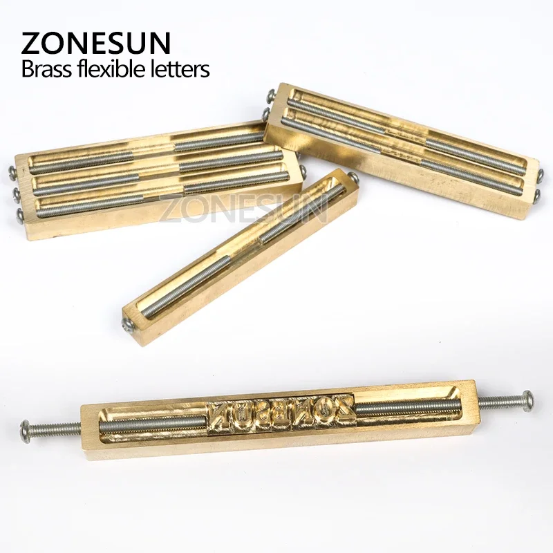 ZONESUN Brass letter,CNC engraving mold,hot foil stamp,number,alphabet mold,symbol customized font,DIY leather embossing die cut