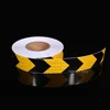 5cm/10cm/20cm*5M Arrow Reflective Hazard Safety Tapes Yellow-Black Warning Caution Reflectors Strips Adhesive Stickers For Trail 2