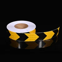 5cm/10cm/20cm*5M Arrow Reflective Hazard Safety Tapes Yellow-Black Warning Caution Reflectors Strips Adhesive Stickers For Trail 2