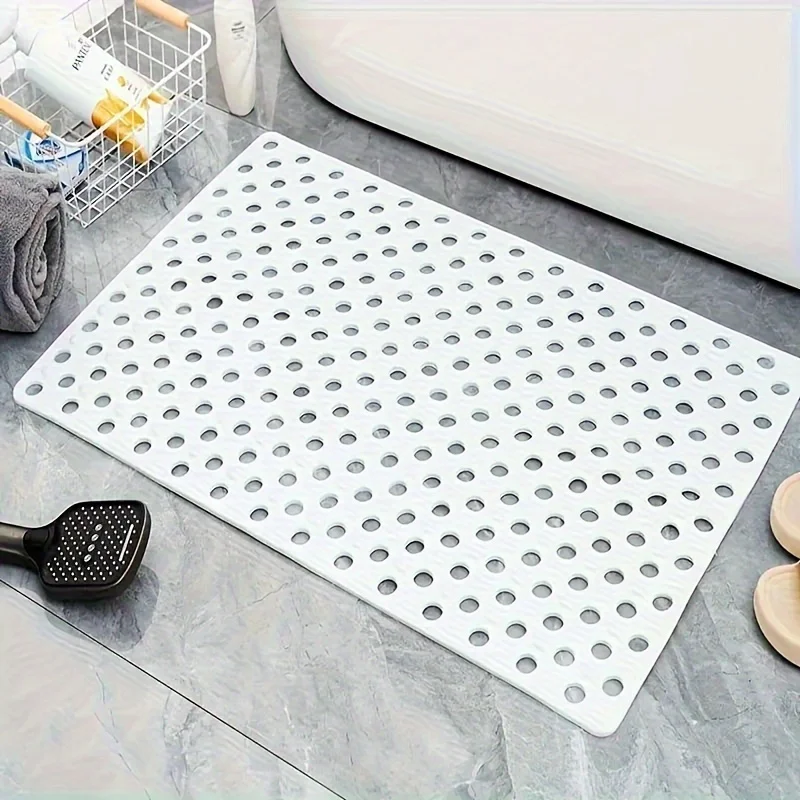 Anti-Slip Shower Mat with Drainage Holes and Massage Points | Durable PVC Bathroom Safety Mat