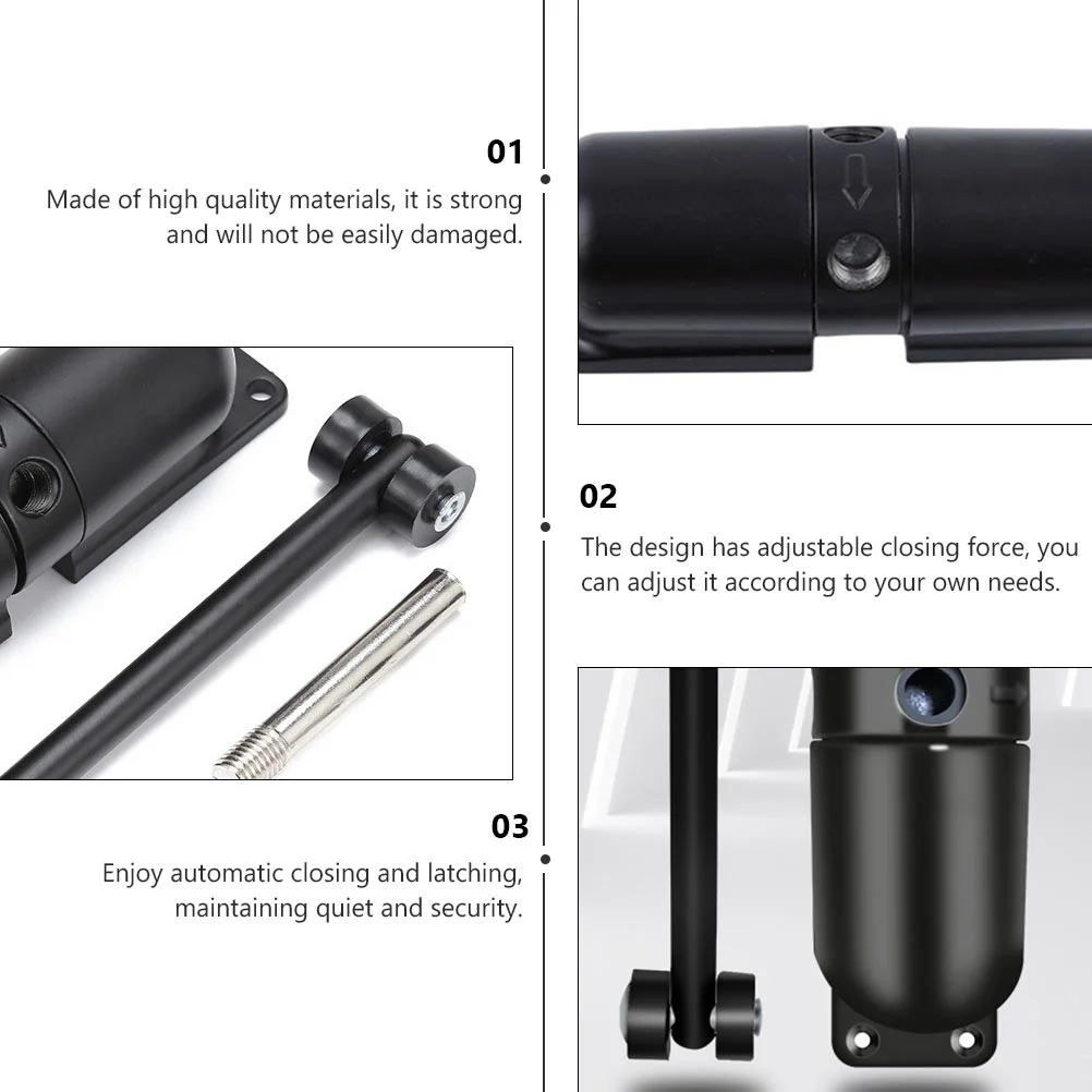 Adjustable Automatic Door Closer Silent Self Closing Screen Door Closers Hardware Closer Kits Iron Materials Strong