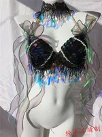 Super Beautiful Mermaid Bikini Sequin Bra Summer Swimming Free Diving Cosplay Mermaid Bra Oceanarium Bar Performance Clothing 3