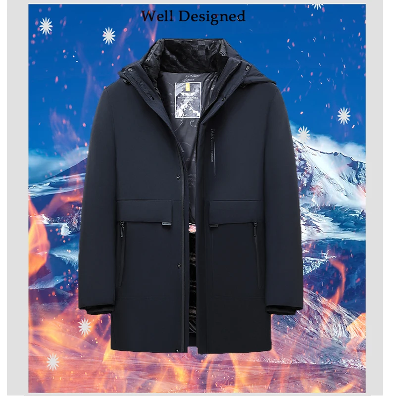 Medium Length Thickened Detachable Inner For Middle-aged Elderly Men In Autumn Winter 2023 Windproof Warm Men's Cotton Jacket