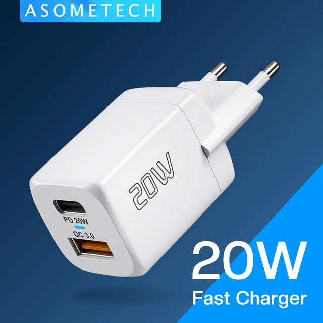 Original fast Charger / Adapter USB-C 20W for iPhone and iPad