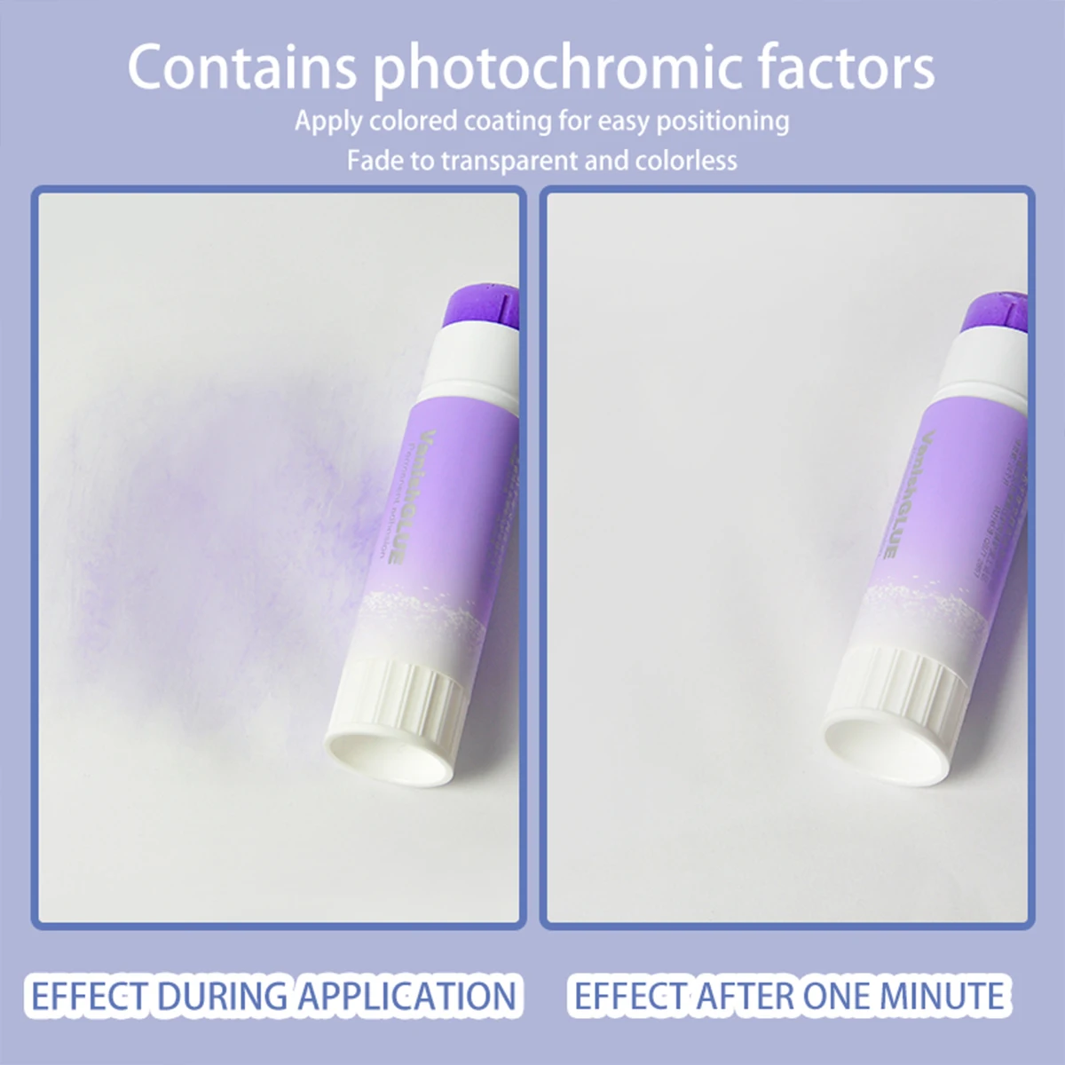 1/3pcs Purple Gradient High Viscosity Core Seamless Handmade Glue Stick 21g Suitable For Office And School Stationery Supplies 2