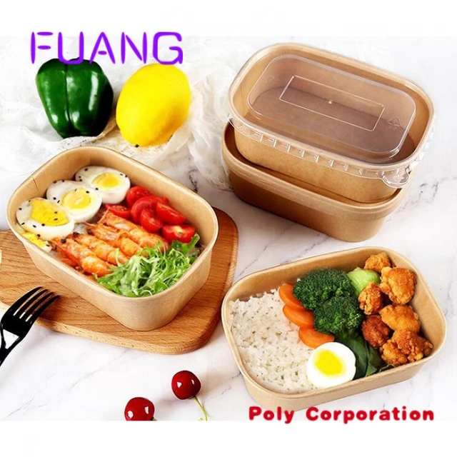 Disposable Meal Prep Food Container  Disposable Paper Food Containers -  Kraft Paper - Aliexpress
