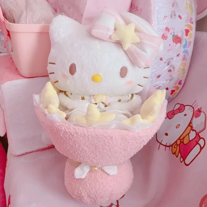 Sanrio Star Wish Bouquet Series Plush Doll Hello Kitty Bouquet Doll Plush Doll Cloth Doll Girl Festival Gift 4