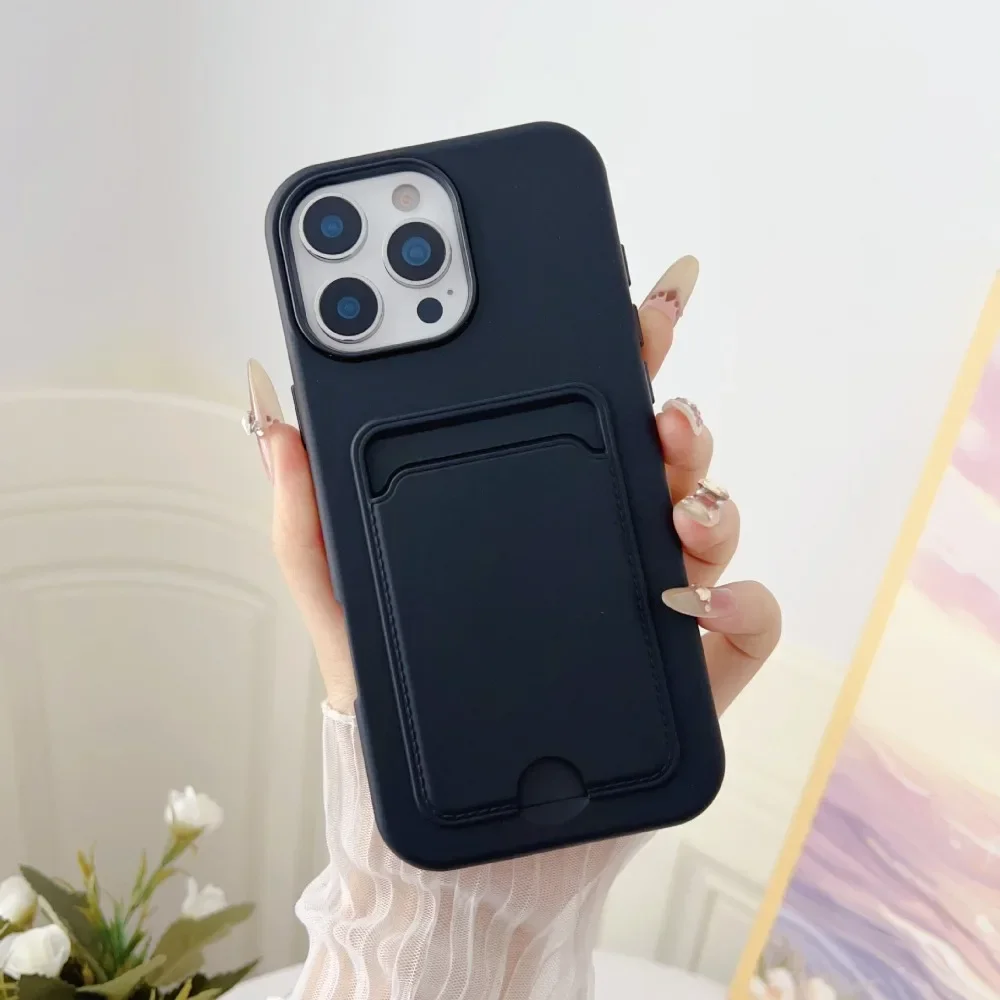Vibrant Candy Color Wallet Phone Case with Card Holder and Shockproof Protection