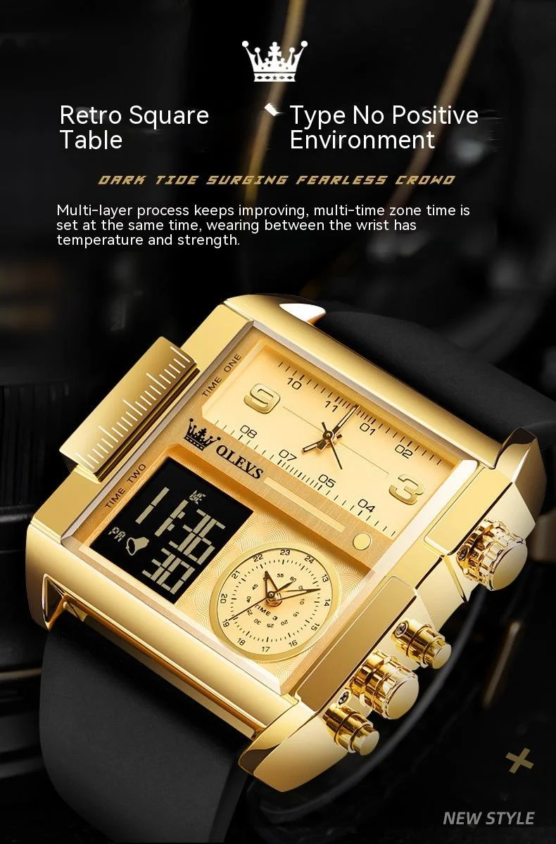 Herren Quarzuhr Olysys Multifunktions Sport Chronograph Digital_voghion.com