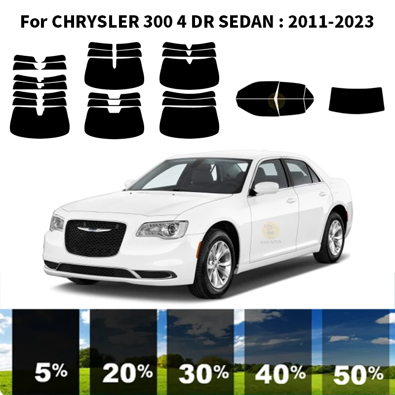

Precut nanoceramics car UV Window Tint Kit Automotive Window Film For CHRYSLER 300 4 DR SEDAN 2011-2023