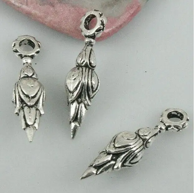 

6pcs 30*7.8mm hole 3.5mm tibetan silver color flower design pendant EF0430