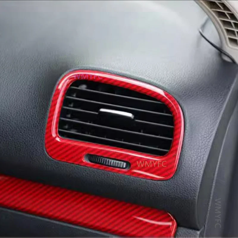 For Volkswagen VW Golf 6 MK6 GTI R 2008-2012 Carbon Fiber Car Left Air Conditioner Outlet Panel Frame Trim Cover Sticker