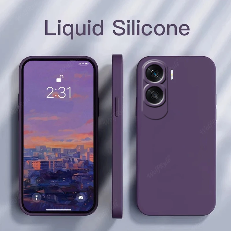 For Honor 90 Lite Case Cover Honor 90 Lite Capas Shockproof Bumper TPU New Liquid Silicone Soft Fundas Huawei Honor 90 Lite Pro