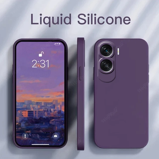  Funda para Honor 90 Lite, Funda protectora de silicona para Honor  90 Lite con cordón de silicona, delgada y suave a prueba de golpes, funda  de silicona para Honor 90 Lite