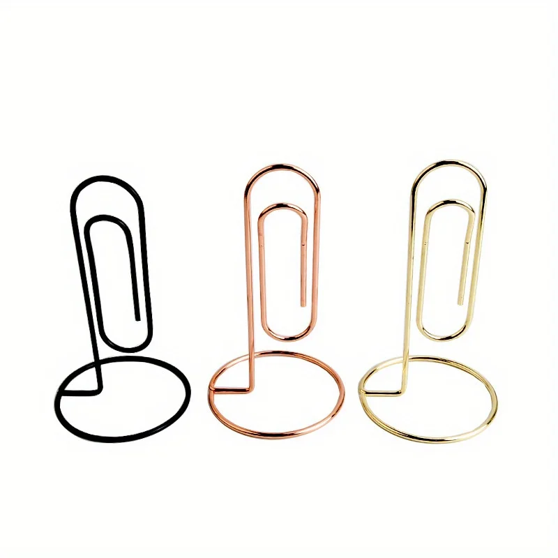 1pc Golden Rose Desktop Sticky Note Clip-Creative DIY Decorative Metal Name Card Photo Clip for Desktop Supplies Desk