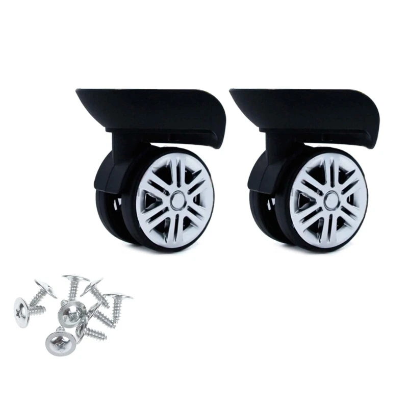 TINGB A09 Set Di 4 Ruote Per Valigia Trolley, Girevoli A 360° E Silenziose, In ABS, Diametro 6 Cm, Ricambio Fai-Da-Te Per Bagagli