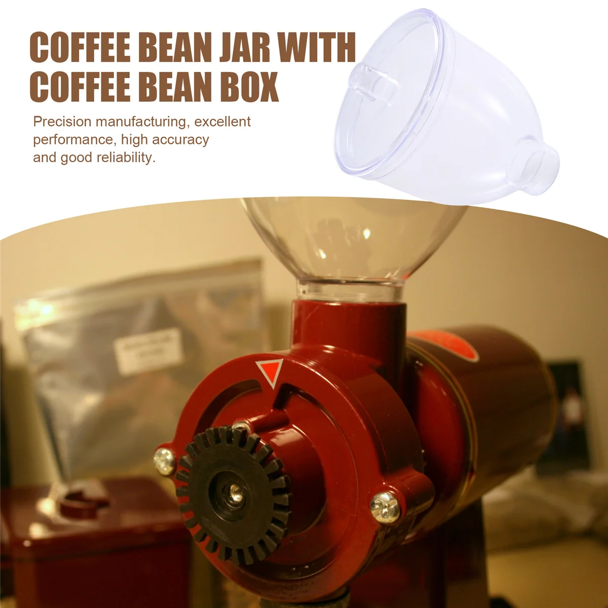 Coffee Grinder Part Hopper for Xeoleo N600 Machine,Prevent Jump Function,Coffee Bean Box,Grinder Coffee Bean Bin,B HOT