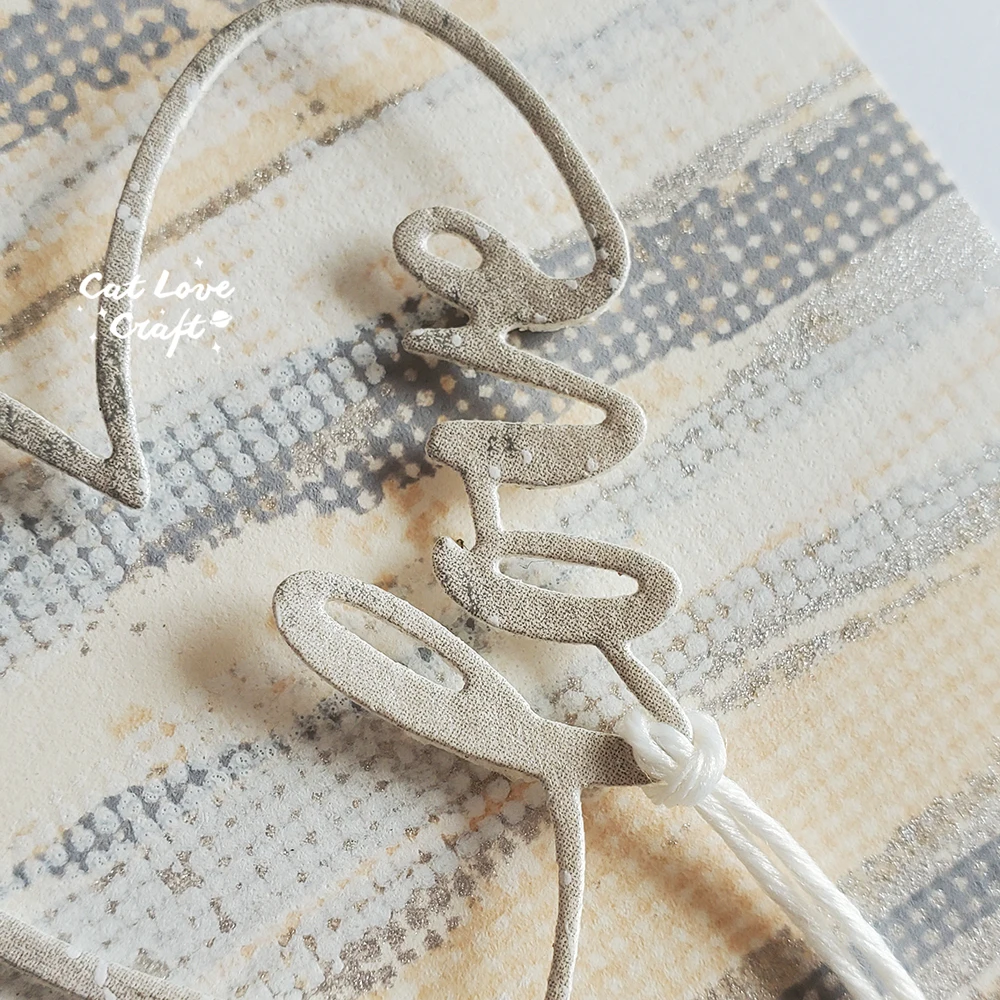 Catlove 사랑 텍스트 단어 금속 절단 다이 스크랩북 금형 스텐실 다이 컷 카드 만들기 DIY 공예 엠보싱 2023 년 새로운 다이