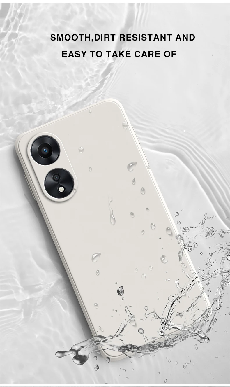 Coque originale de téléphone de base pour OPPO A58 A58X A78 5G, antichoc, Funda en Silicone liquide, lentille souple, protection arrière_voghion.com