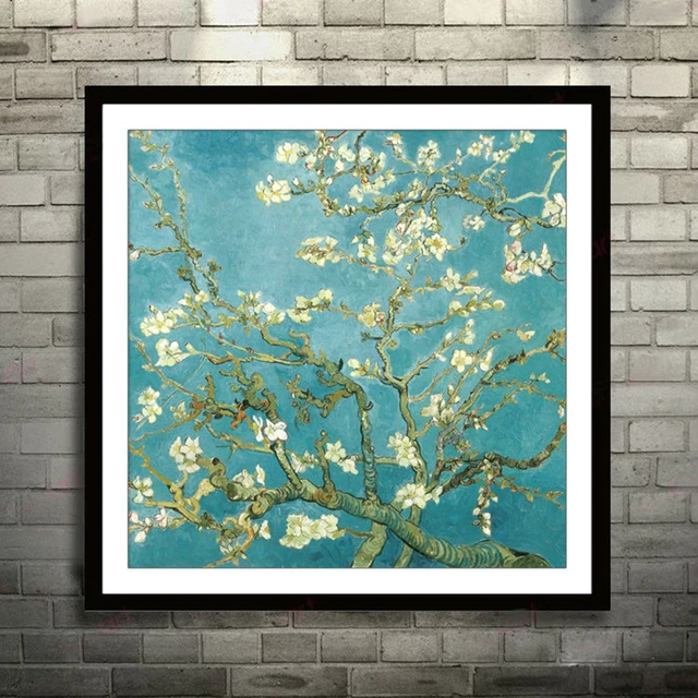 十字刺繍クロス刺繍星月夜額縁ゴッホ手作りアーティスト