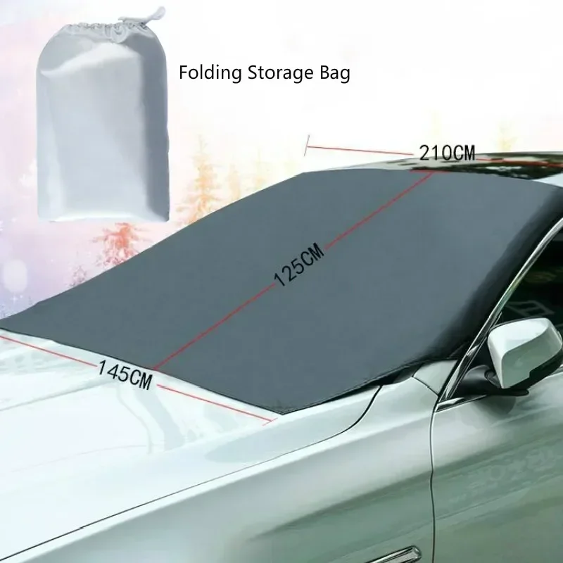 Car Snow Shield Sunshade Cover Car Windshield Snow Sun Shade Waterproof Protector Automobile Magnetic Cover Car Front Windscreen