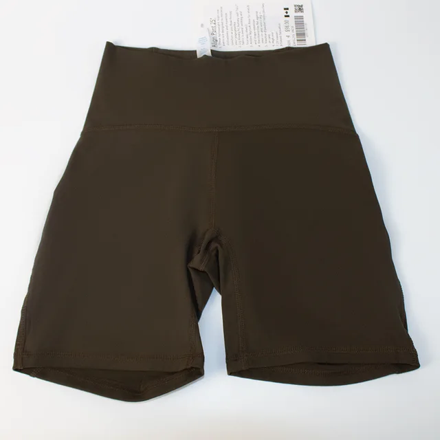 LULU Solid Biker Shorts High Waist Sporting Yoga Gym Shorts Fitness Push Up Tight Breathable Stretchy Workout Lulu Active Wear junlv