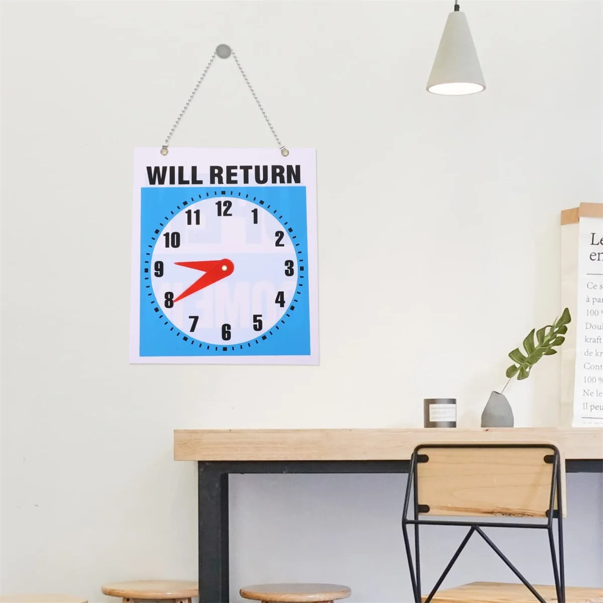 Open Business Signs Sign Door Board Hours Welcome Closed Pvc Office Clock Hanging Will Return Operation Sign Business 5