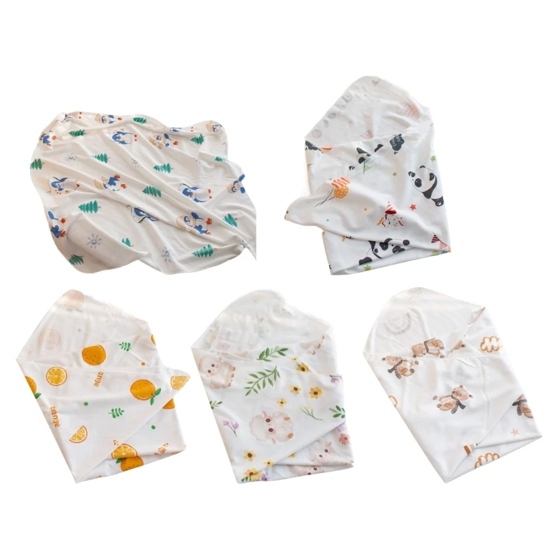 

Baby Towel Cotton Wrap with Pattern Toddlers Newborns Wrap Receiving Blanket Strollers Blanket Baby Bath Towel