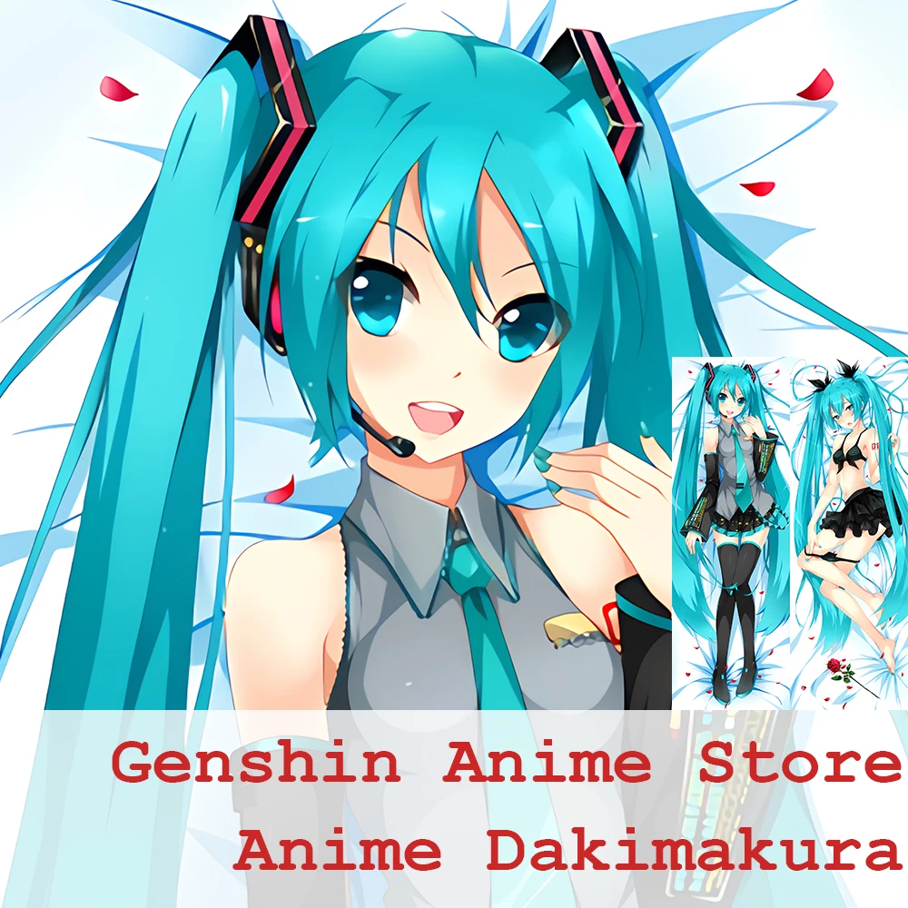 

Vocaloid Miku Dakimakura Anime Game Character Cosplay Double-Sided Print Fullbody Pillowcase Life-size Pillow Cover Home Decor