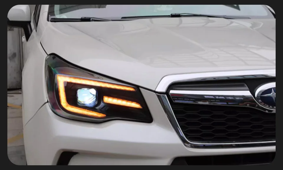 AKD Head Lamp for Subaru Forester LED Headlight 2013-2018 Headlights Forester DRL Turn Signal High Beam Angel Eye Projector