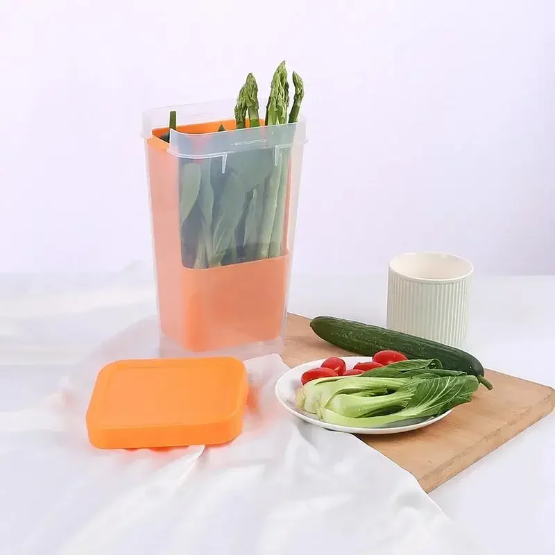 Vanilla Fresh-Keeping Cup Kitchen Container Gadgets for Green Storage Box Organizer Container Refrigerator Kitchen Gadgets