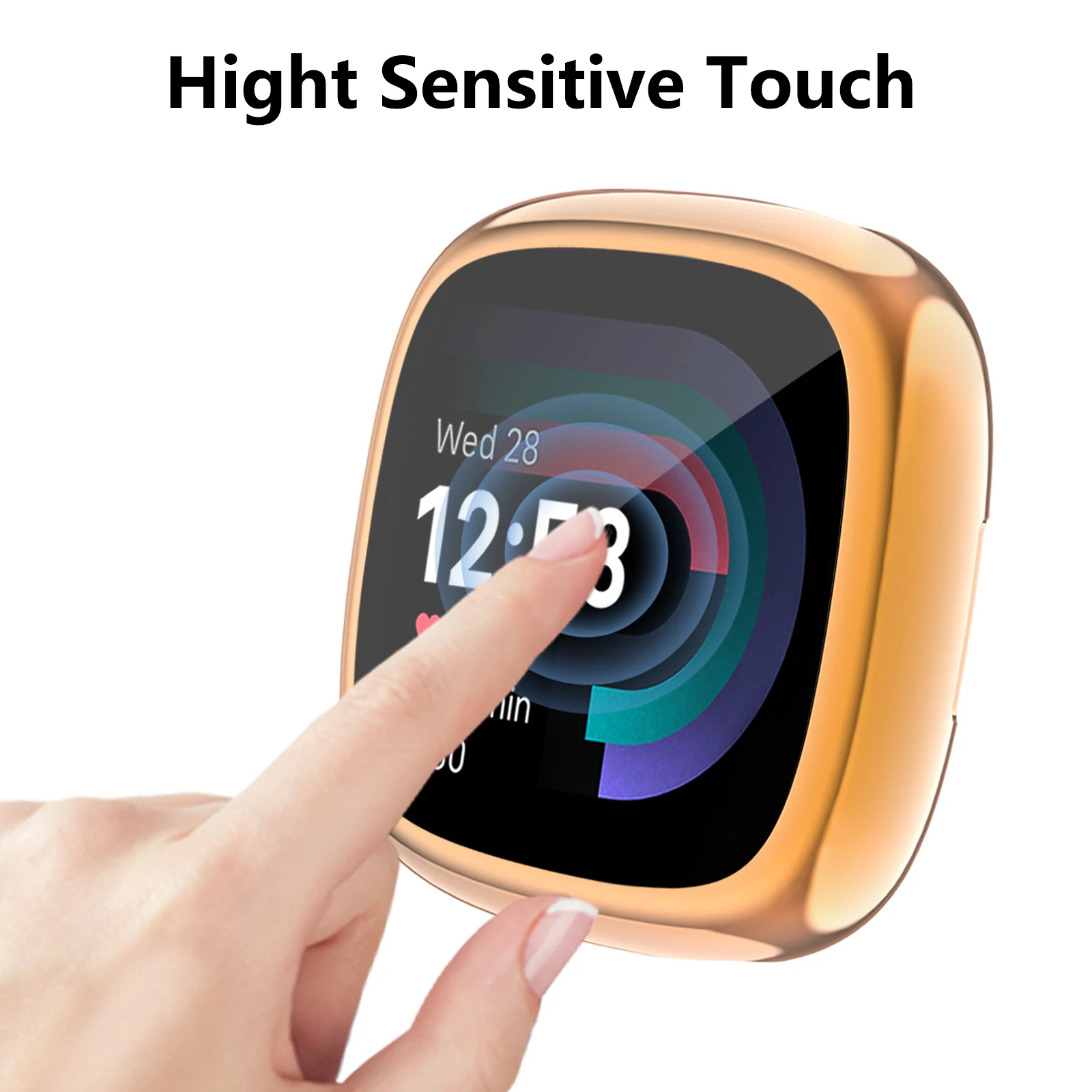 Custodia morbida per Fitbit Versa 1/Versa 2/Versa 3/Versa 4/Versa Lite guscio protettivo a copertura totale per custodia paraurti Fitbit Sense 2/Sense