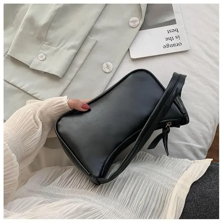 Retro PU Leather Womens Handbag - Vintage Shoulder Tote