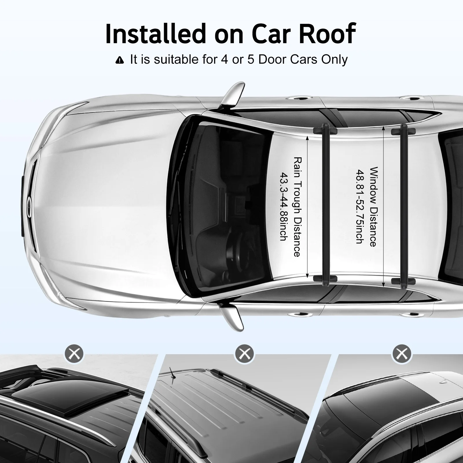 Universal Car Roof Rack 100cm Aluminum with Lock for 4 or 5 Door Cars