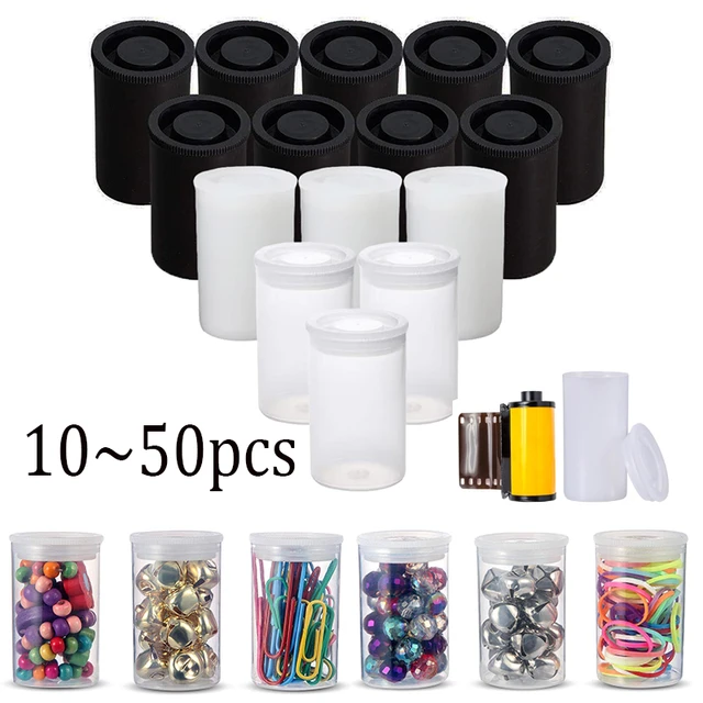 50~10Pcs Plastic Empty Film Canister Camera Reel Container Storage Case Can  For Accessories Art Beads Coinning Pill Fishing Bait - AliExpress