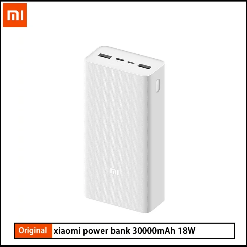 Внешний аккумулятор Xiaomi Power Bank 3, 30000 мАч, PD18W PB3018ZM, быстрая зарядка, USB Тип C, внешний аккумулятор Mi 30000, портативный внешний аккумулятор для xiaomi 14