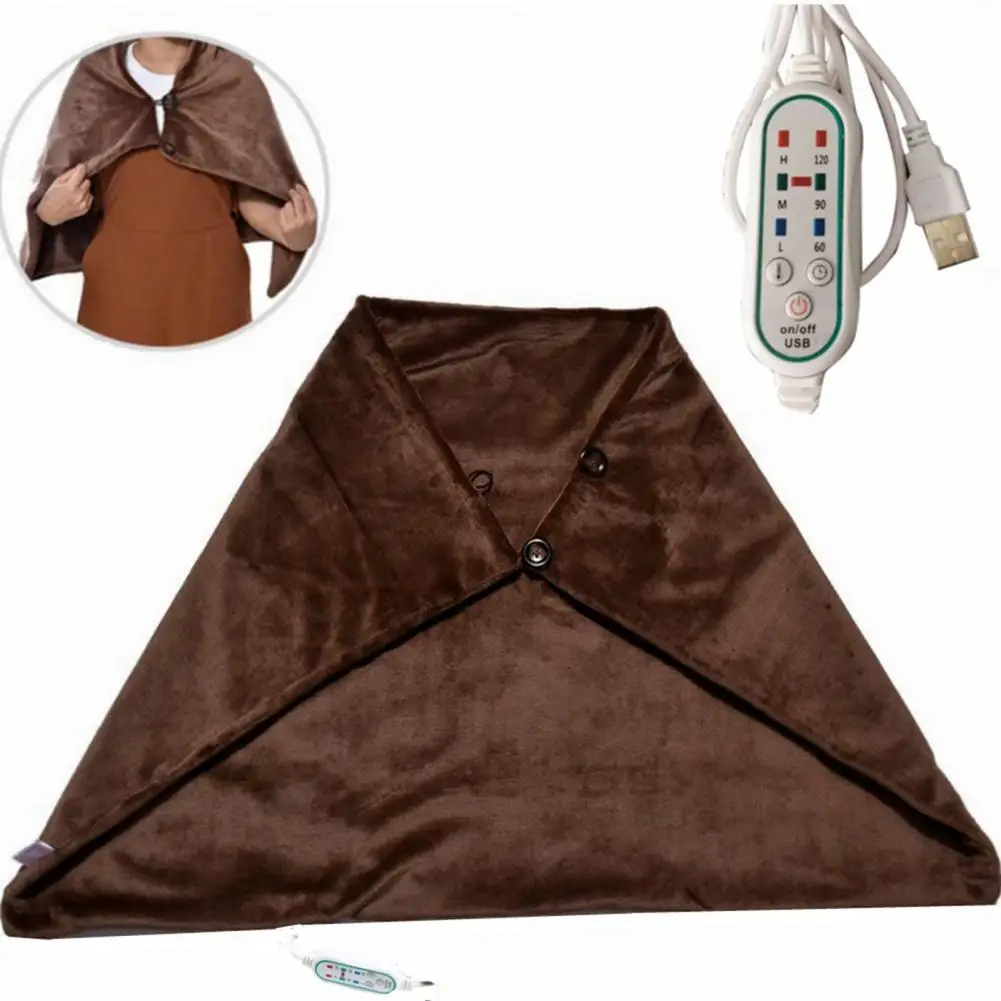 Three Heat Settings Electric Blanket Usb Charging Electric Blanket with 3 Level Temperature Adjustment Dual-sided for Camping