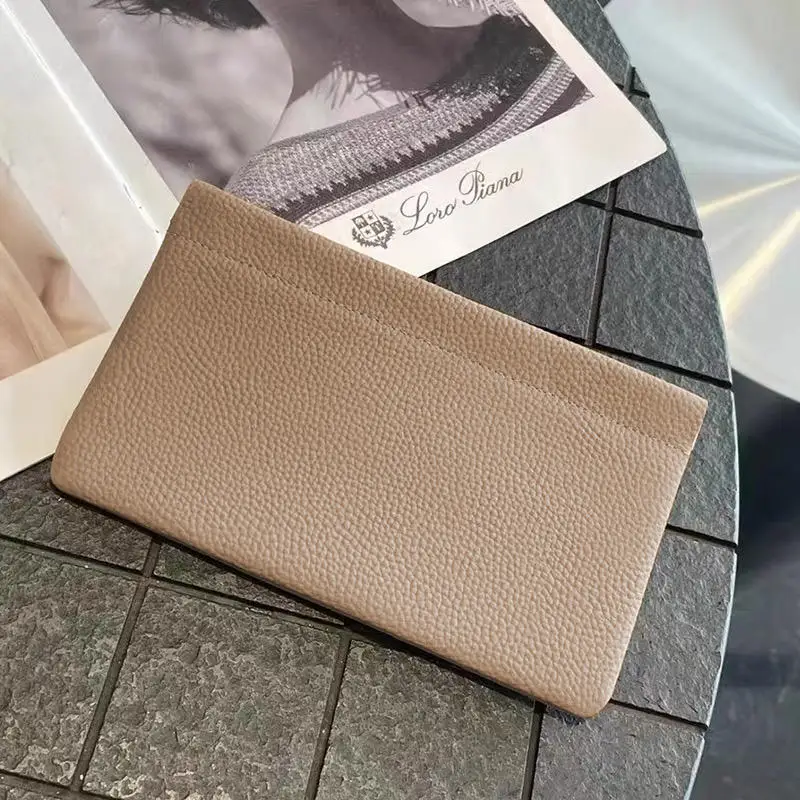 Self-Closing Artificial Leather Long Wallet Passport Driver's License ID Holder Headphone Data Cable Storage Cash Pouch