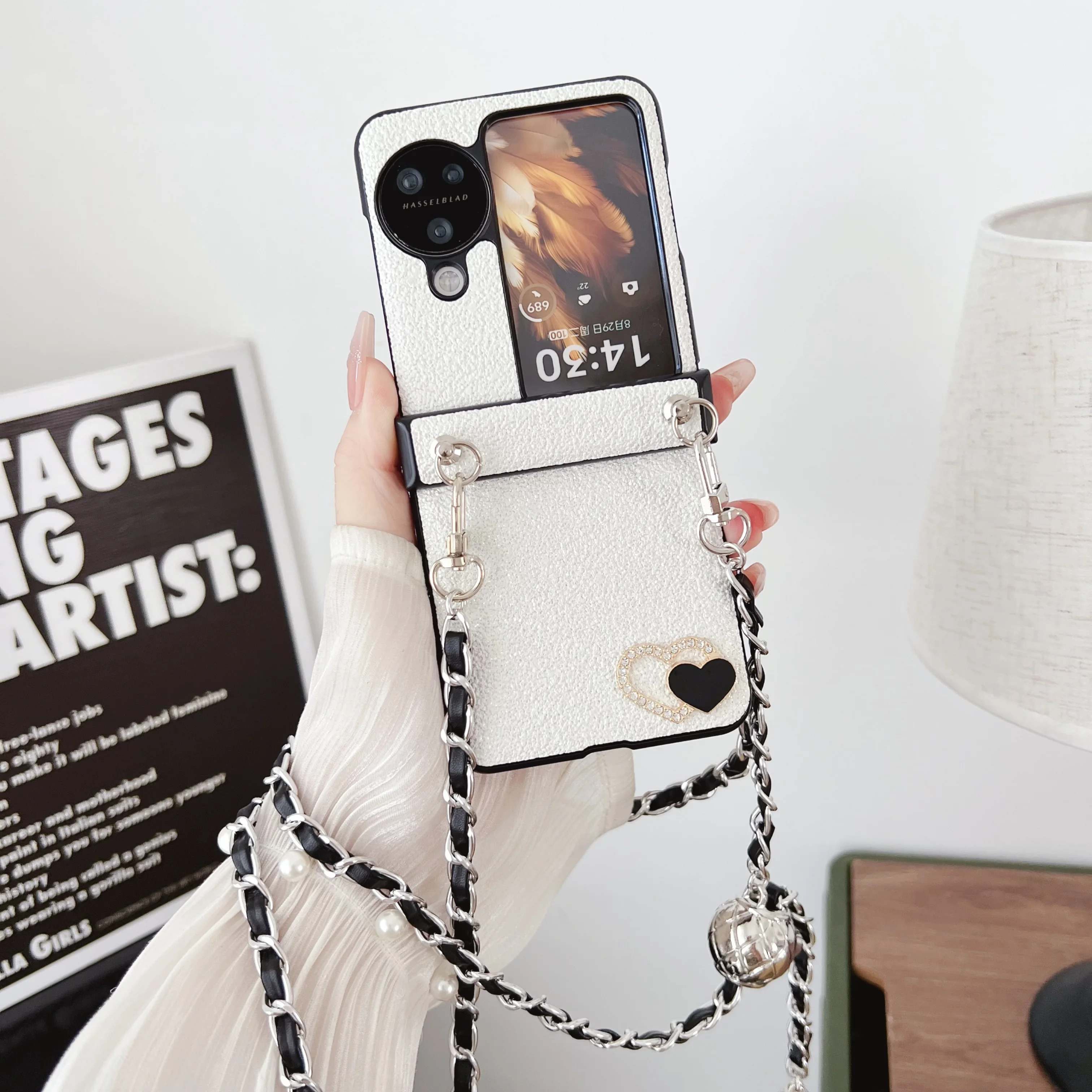 Case For OPPO Find N3 Flip TPU Long Crossbody Strap Bumper Hand Case For OPPO Find N3 Flip Back Cover