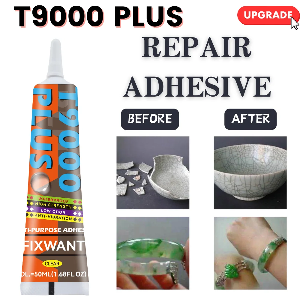 T9000 PLUS Phone Repair Glue Ultra Clear Strong Adhesive For Watch Jewelry Screen Plastic Waterproof Flexible Bond DIY Fix